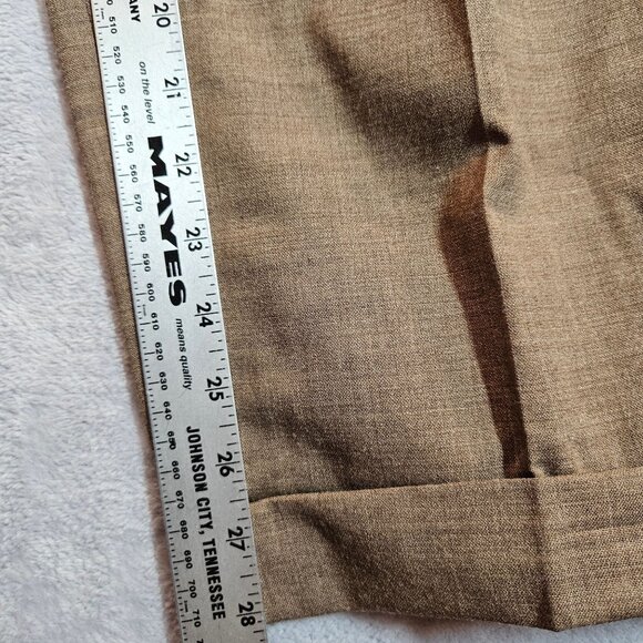 Clifford & Wills Pant Suit Set Womens 12 brown wool zip jacket pleat career cuff - Picture 12 of 15